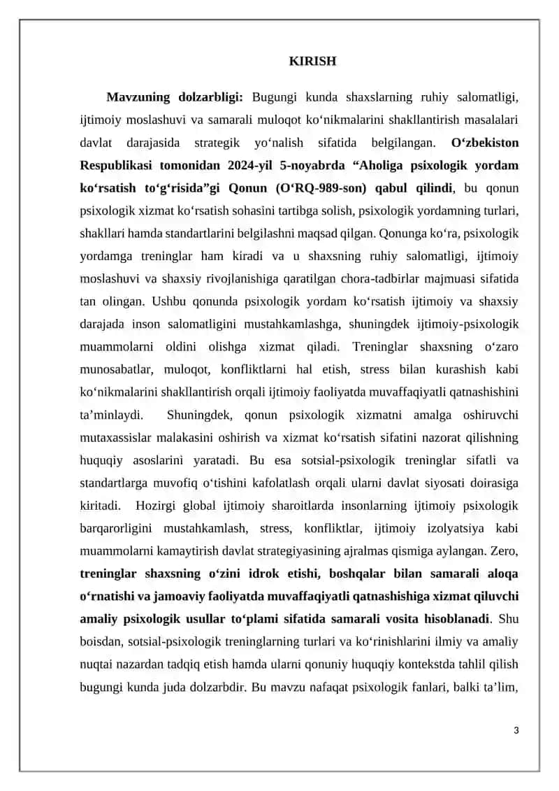 SOTSIAL PSIXOLOGIK TRENINGNI ASOSIY TIPLARI VA KO’RINISHLARI 3