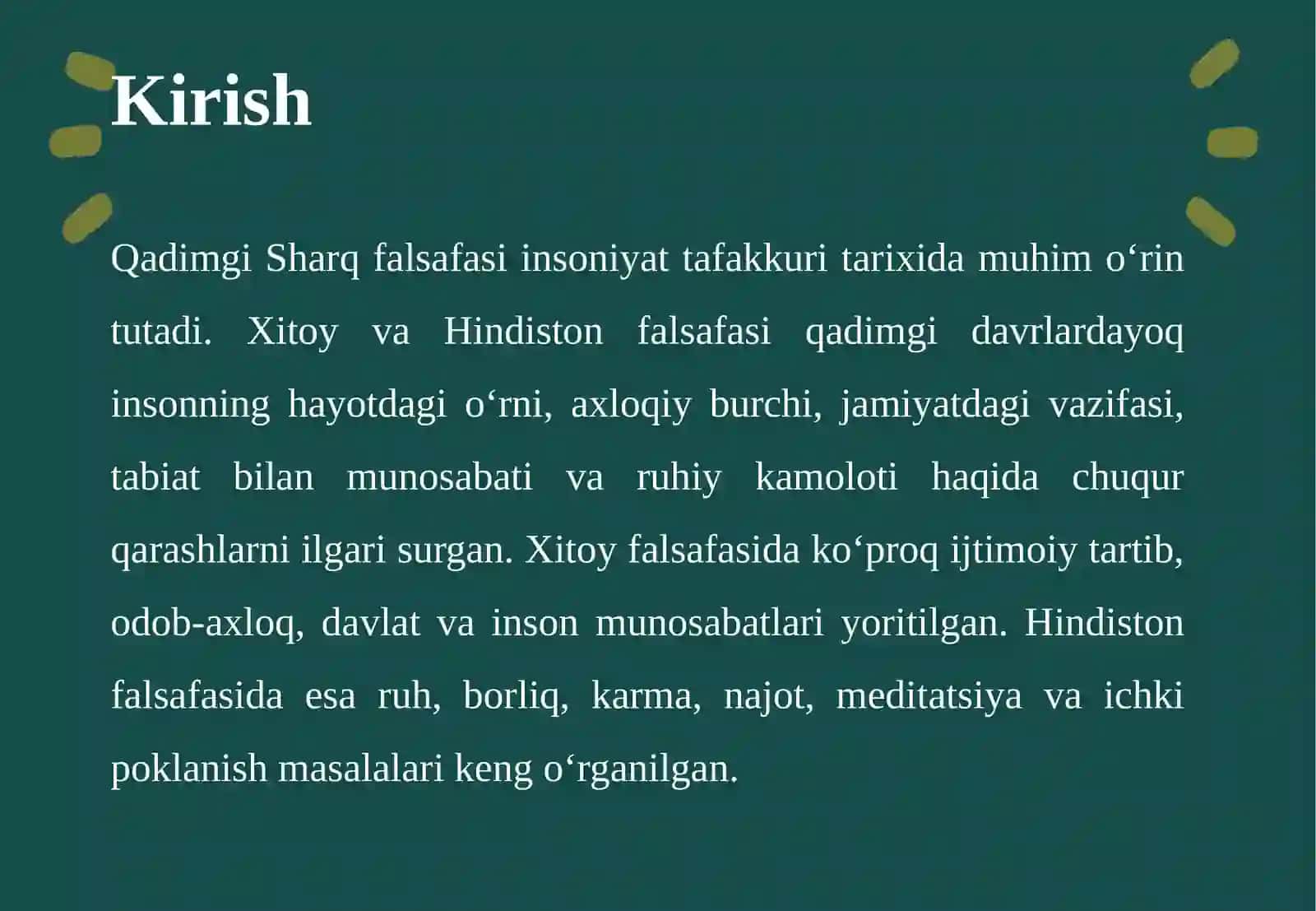 Qadimgi Xitoy va Hindistonda falsafiy fikrlarning yuzaga kelishi va rivojlanishi 3