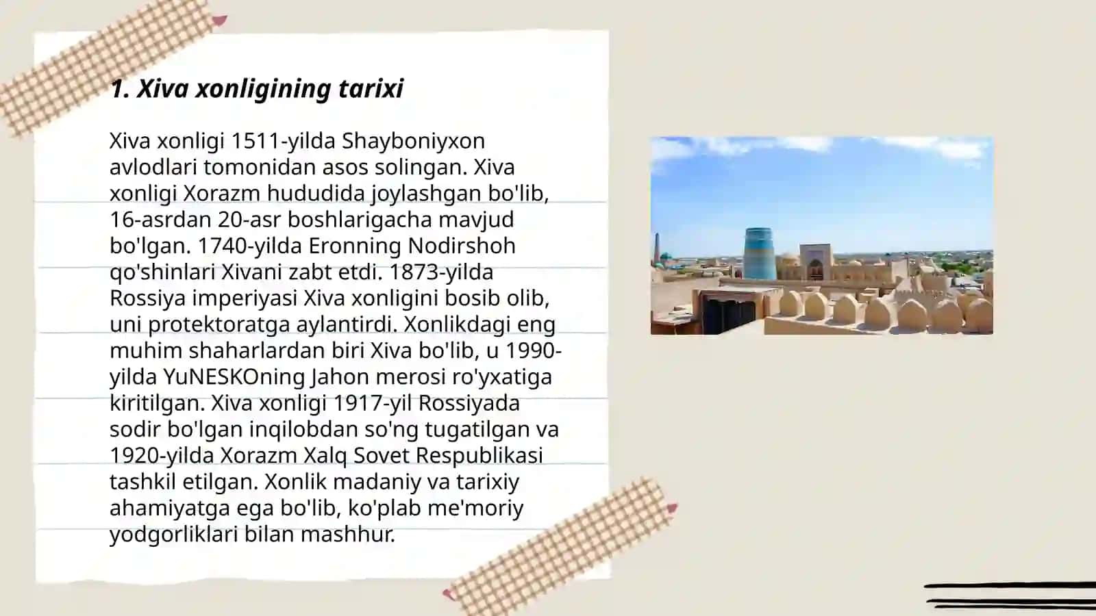 Xiva xonligiga oid manbalar 3