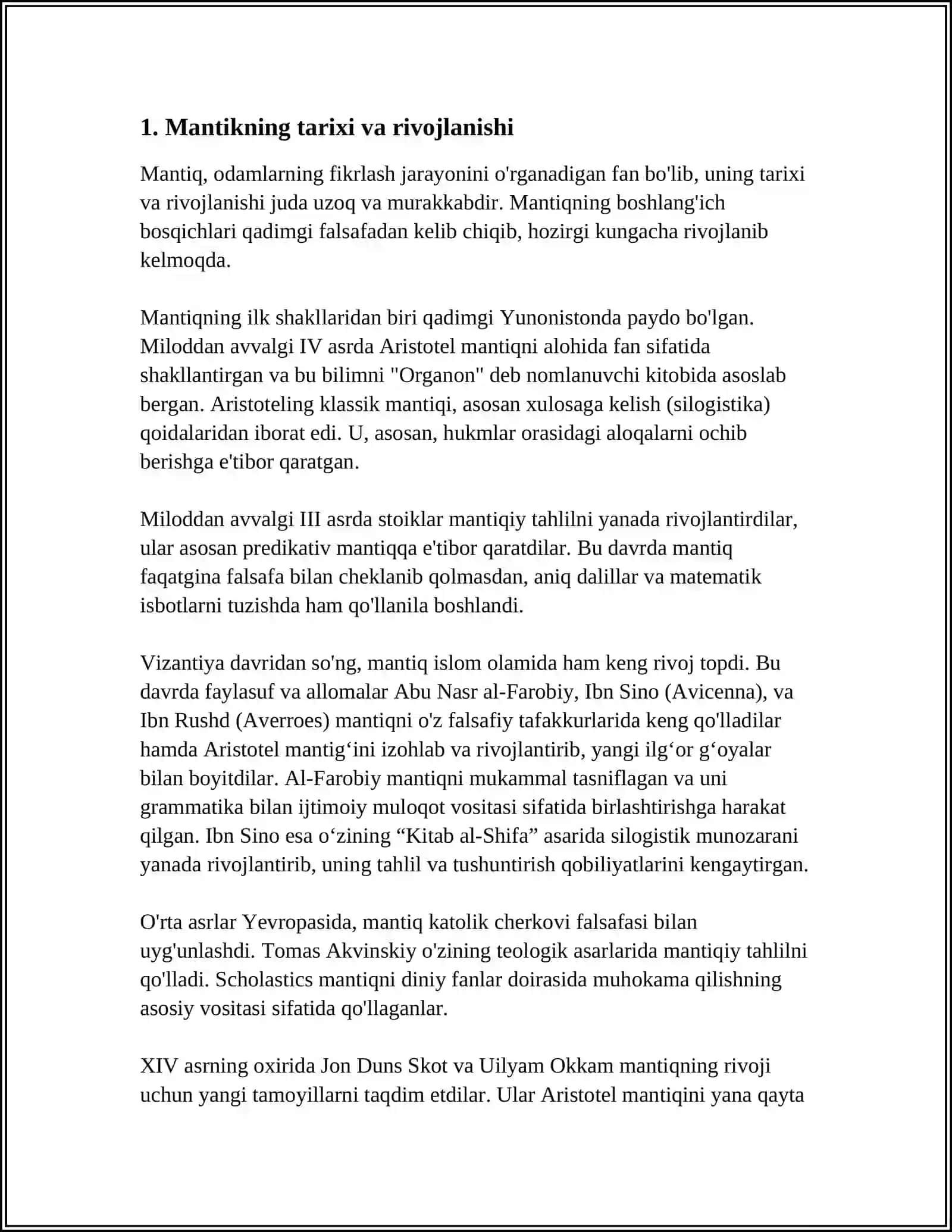 MANTIQNING ASOSIY TUSHUNCHALARI VA TAFAKKUR SHAKLLARI MAVZUSIDA REFERAT TAYYORLASH 3