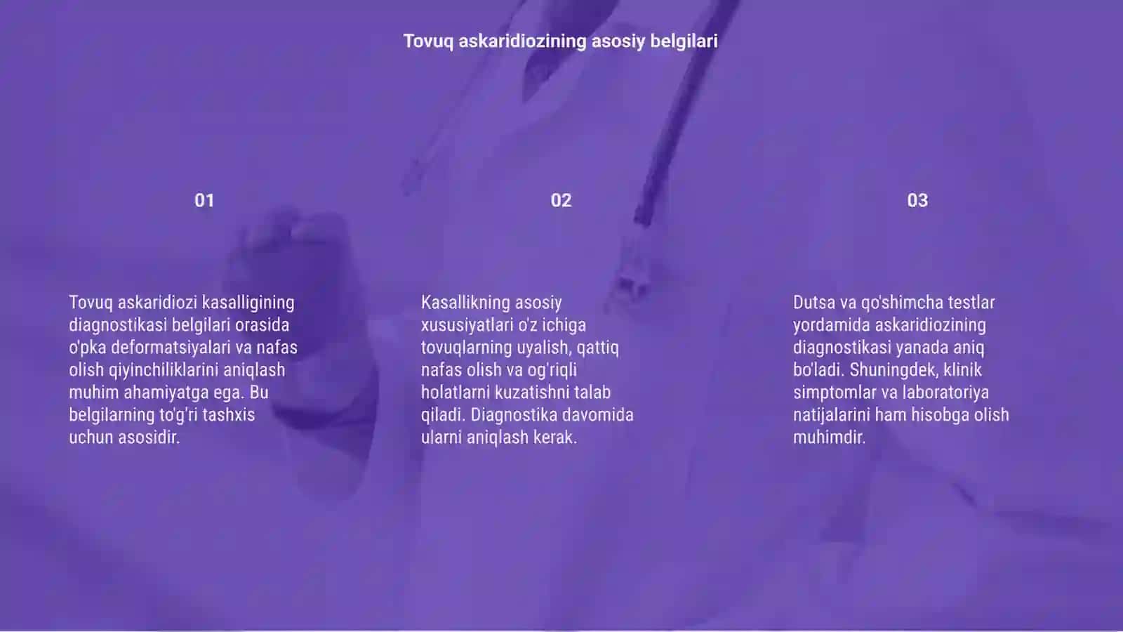 Tovuq askaridiozi kasalliklari diagnostikasi 3