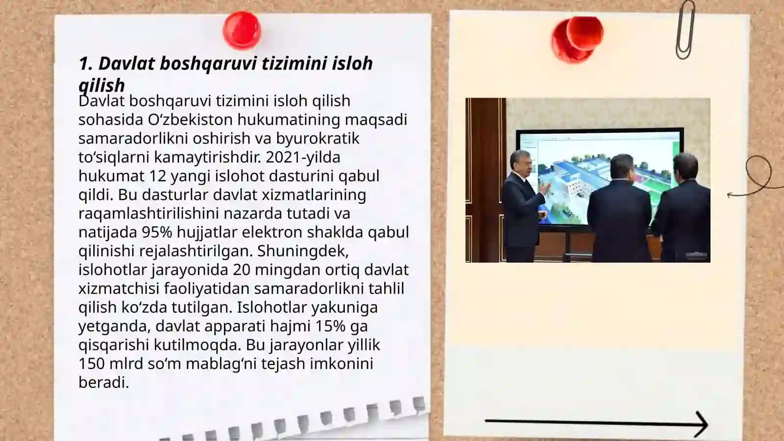 Yangi Ózbekistonda Prezident Sh.M.Mirziyoyev rahbarligi va tashabbusi ostida amalga oshirilayotgan islohotlar 3