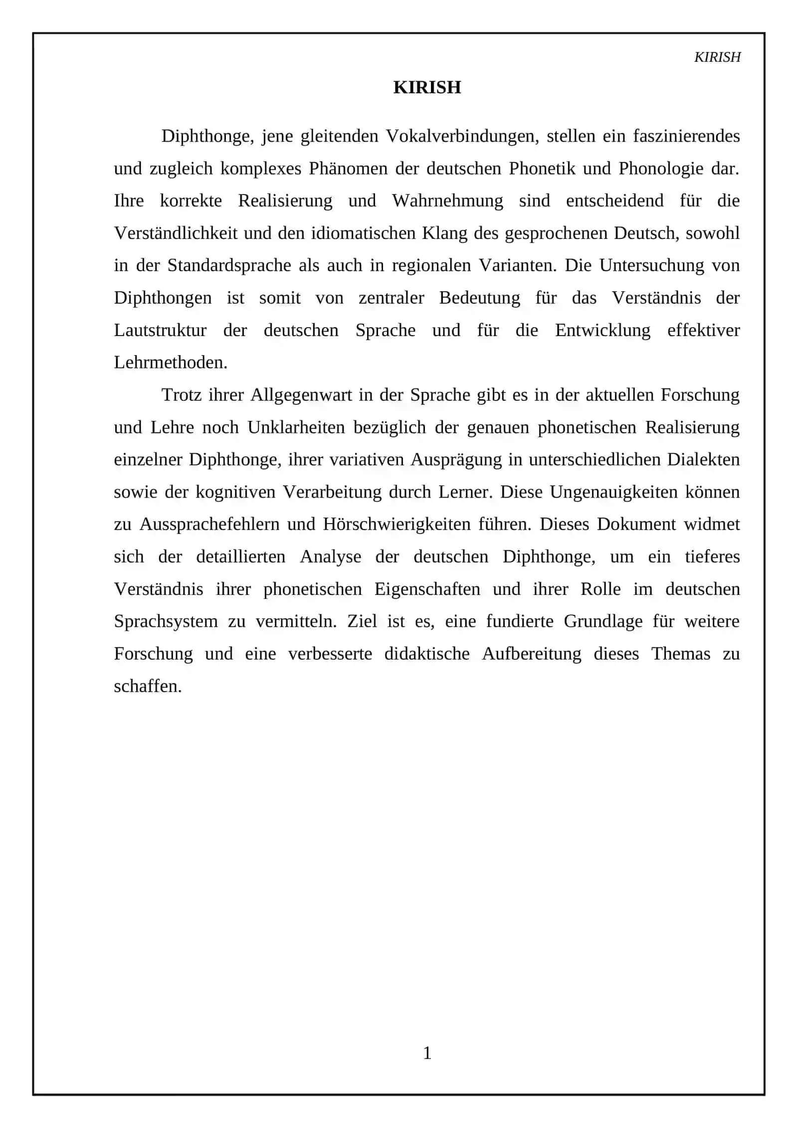Diphthonge im Deutschen 3