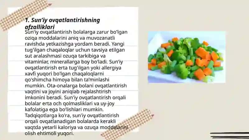 Sunʼiy ovqatlantirish va aralash ovqatlantirish asoslari 3