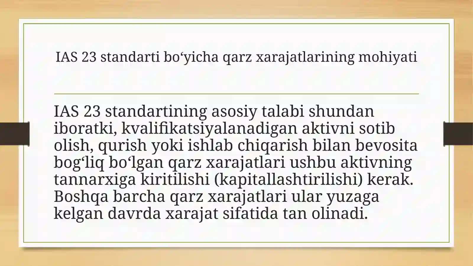 Qarzlar bo‘yicha xarajatlar MHXS (IAS)ning mazmuni va uni amaliyotda qo‘llashdagi muammolar va ularni yechish yo‘llari 3