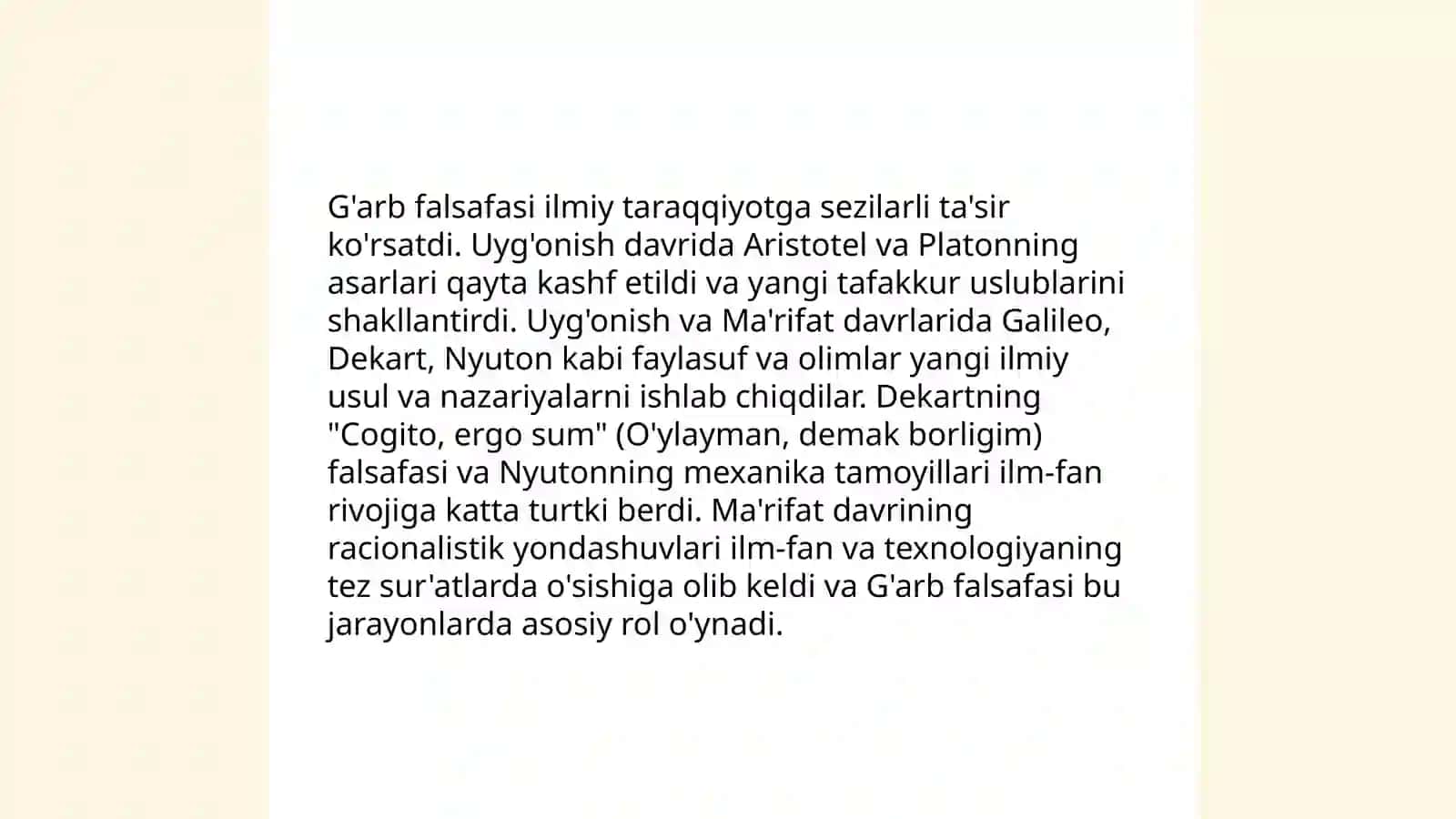 G‘arb falsafasining ilmiy va ijtimoiy hayotga taʼsiri 3