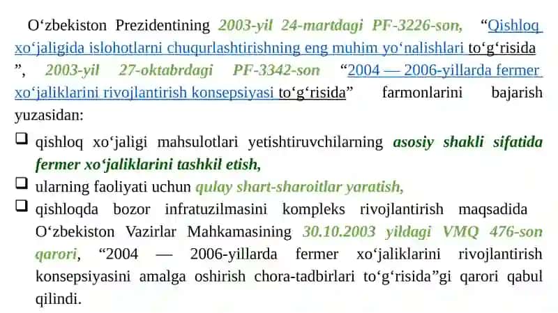 Fermer xo‘jaliklarining huquqiy holati 3