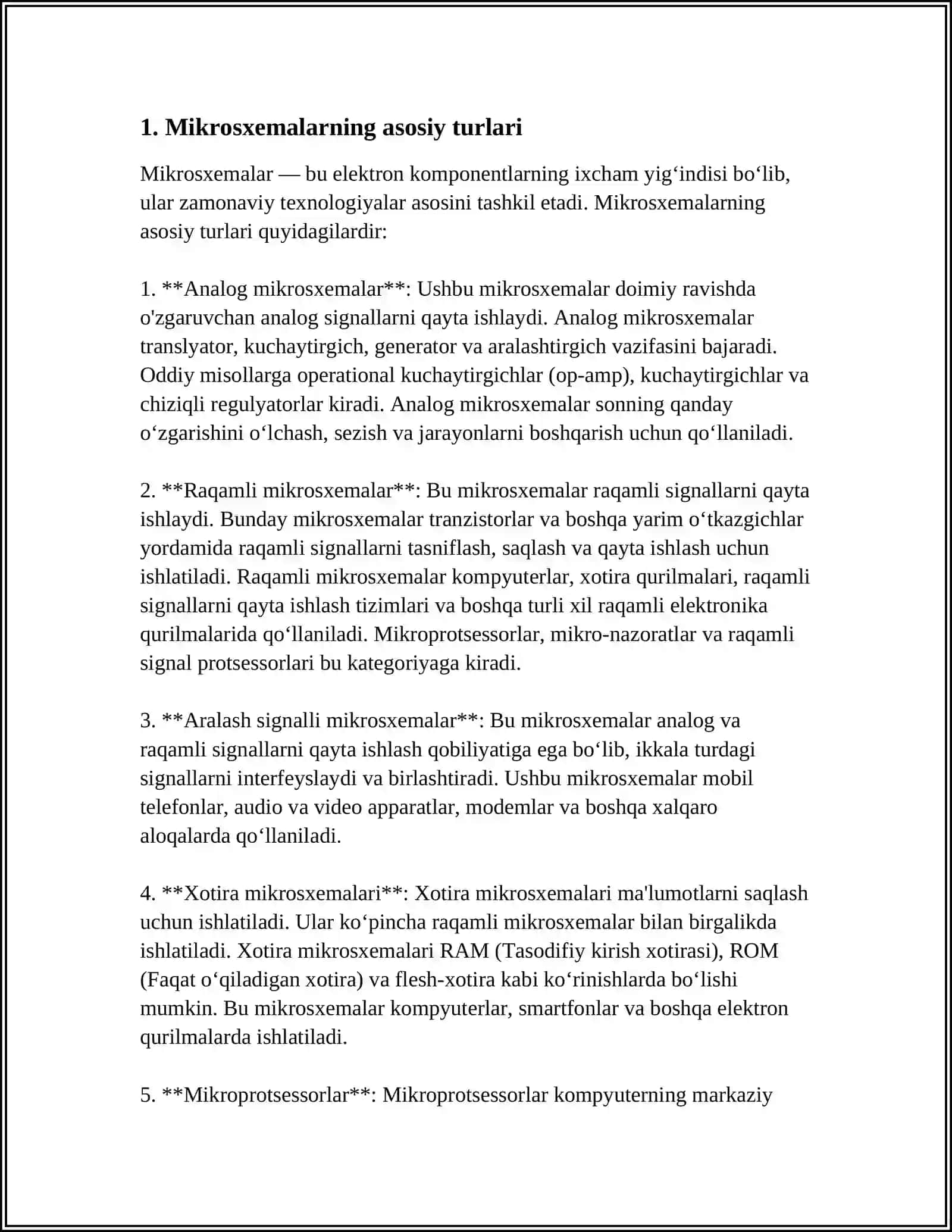 MIKROSXEMALAR. ULARNING PRINSIPIAL, TUZILISH VA FUNKSIONAL SXEMALARI 3