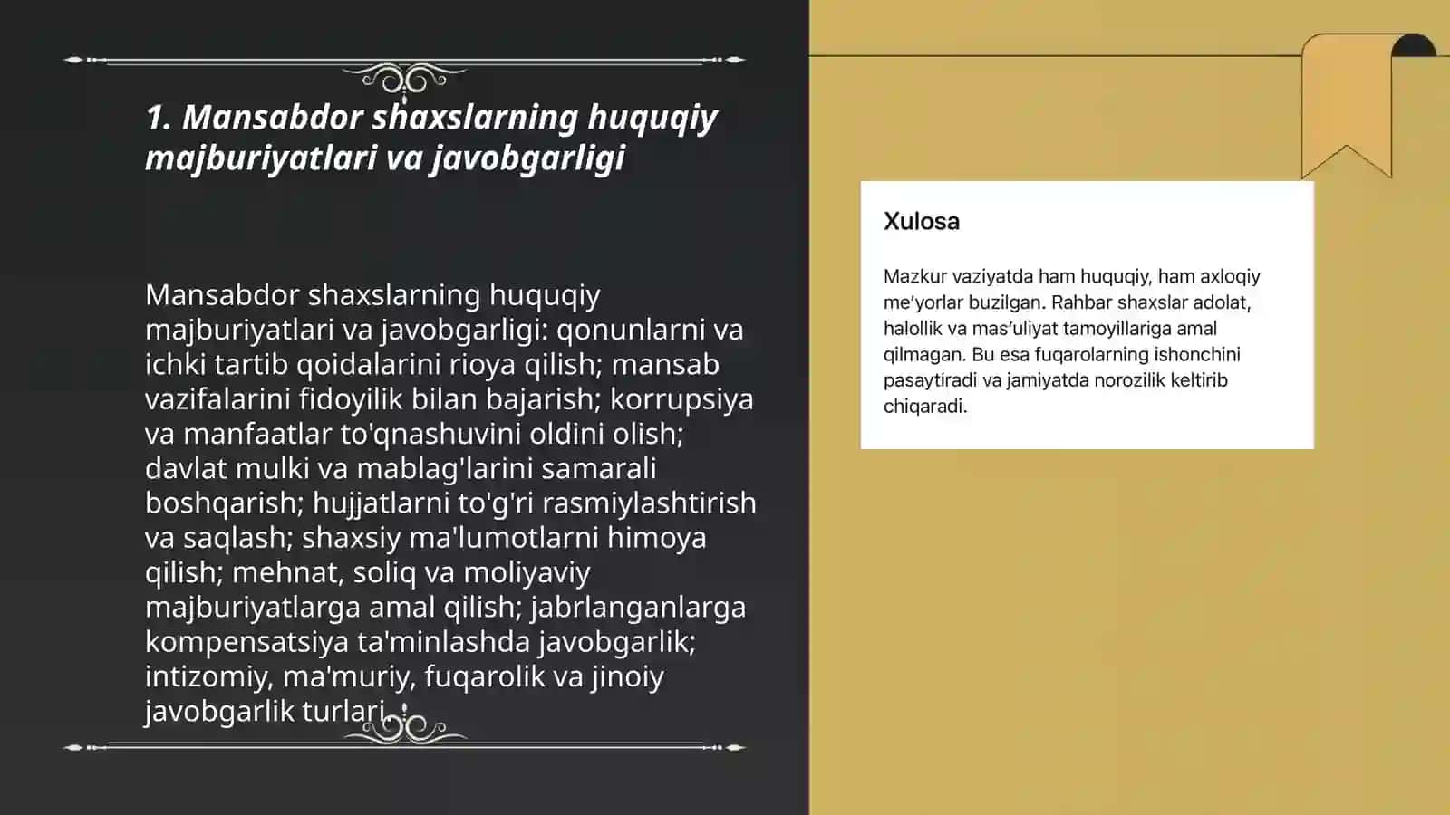Mansabdor shaxslarning mas'uliyati va javobgarligi 3