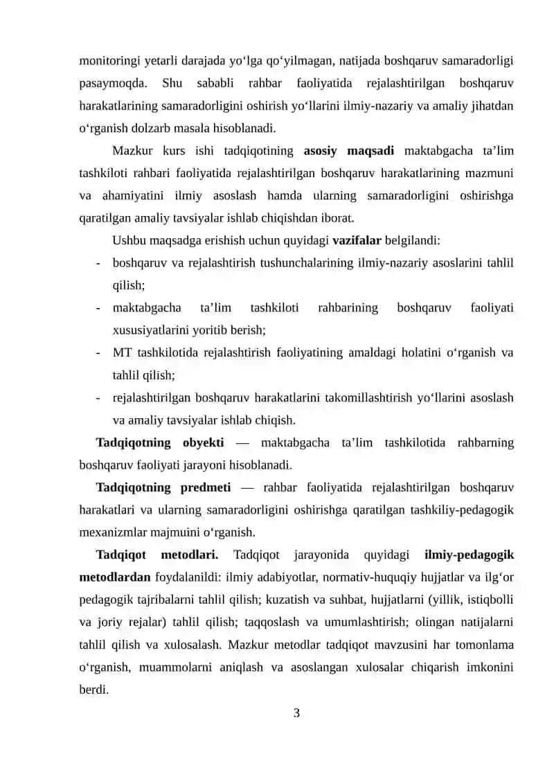 Rahbar faoliyatida rejalashtirilgan boshqaruv harakatlarining samaradorligini oshirish yo‘llari 3