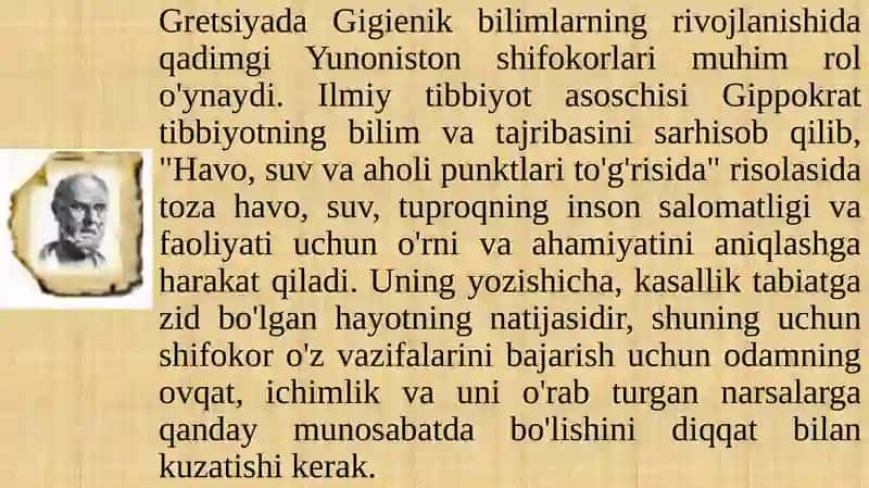 Gigiyenaning rivojlanish tarixi 3