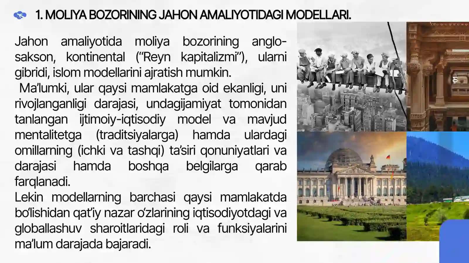 Moliya Bozori Modellari va Ularning Alohida Xususiyatlari 3