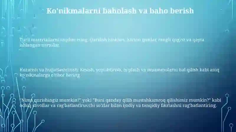 Oʻrta guruhda bolalarni qurilish yasashga oʻrgatish metodlari 3