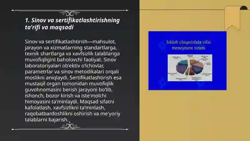 Sifat menejmenti tizimida sinov va sertifikatlashtirishning roli. 3