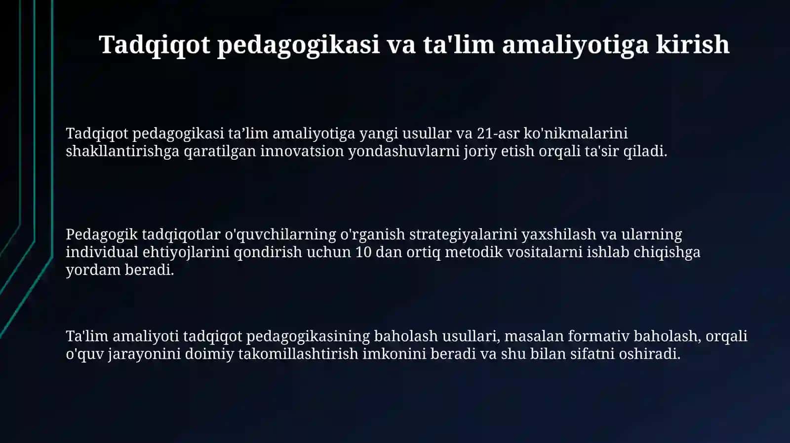 Tadqiqiy pedagogika vata’limamaliyoti 3
