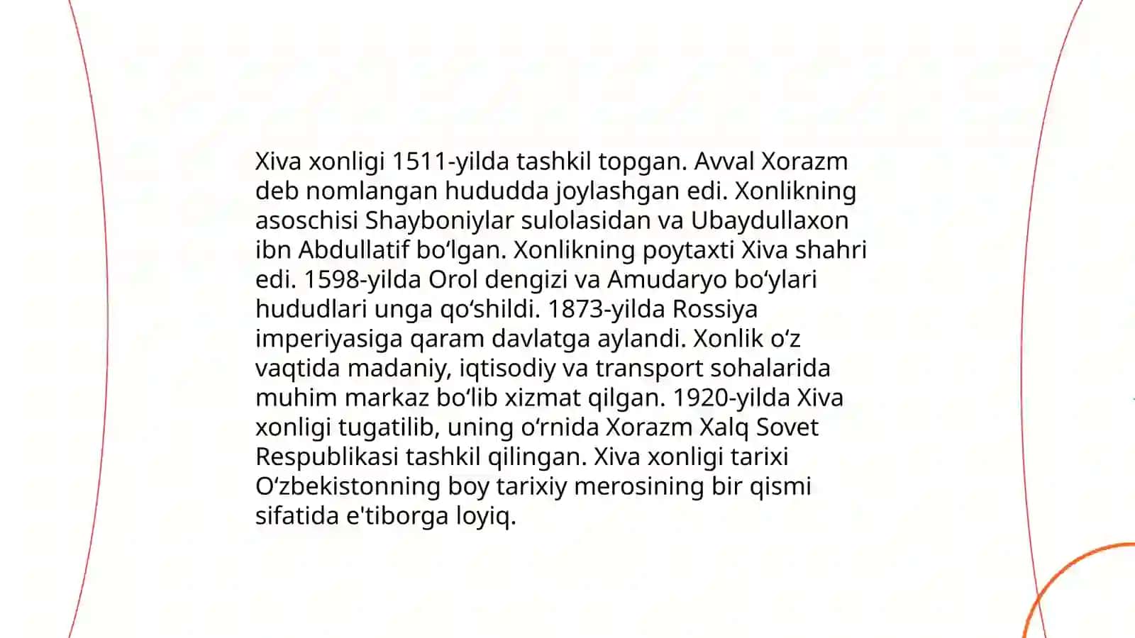 19 asr oʻrtalarida xiva xonligi 3