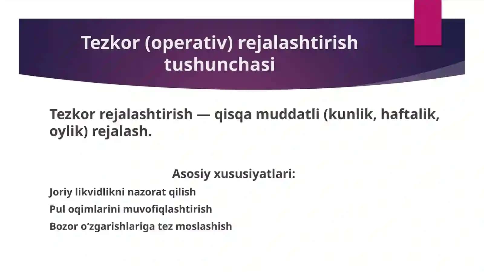 Tijorat banklari aktivlari va passivlarini tezkor va strategik rejalashtirish 3