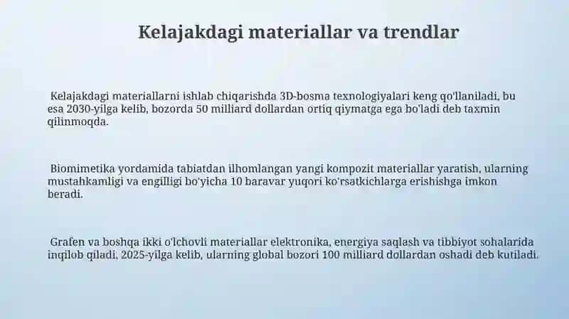 Materialshunoslik fanining rivoilanish tarixi va hozirgi 3