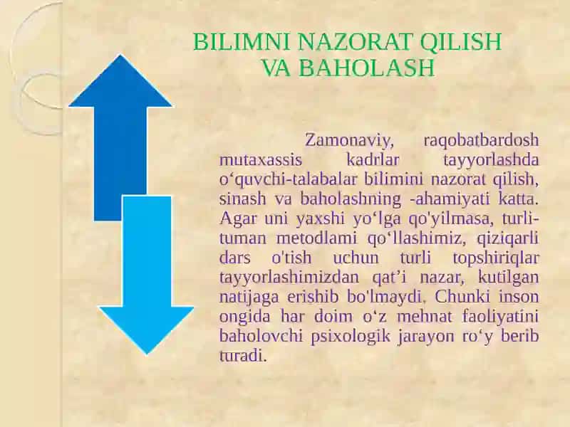 Darslarda talaba bilimini nazorat qilish 3