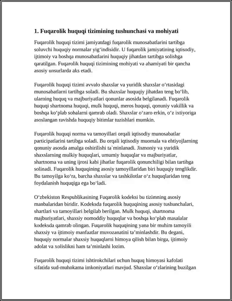 Fuqarolik Huquqi Tizimi 3