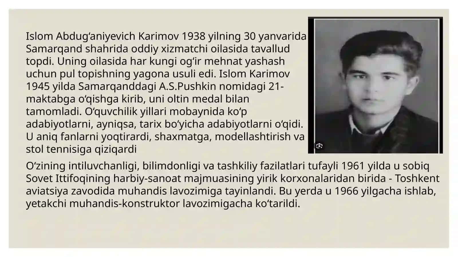 ISLOM ABDUG'ANIYEVICH KARIMOV MUSTAQIL O'BEKISTON RESPUBLIKASINING BIRINCHI RAHBARI. 3
