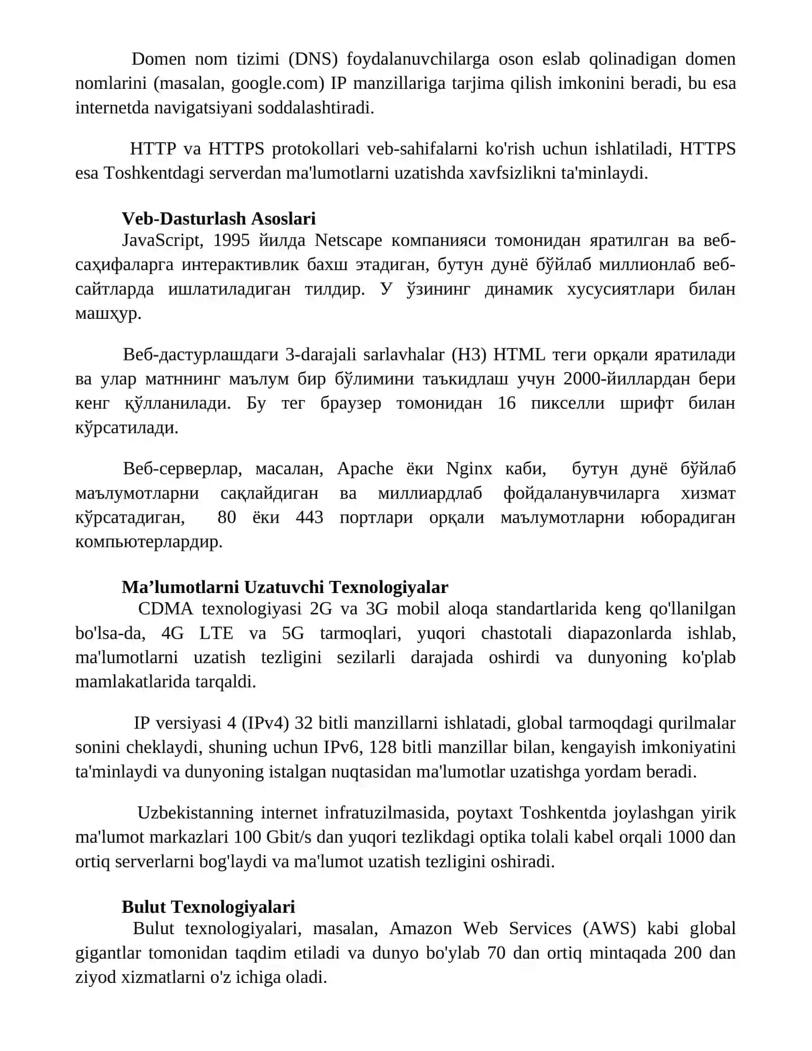 Internet tehnologiyalari asoslari 3