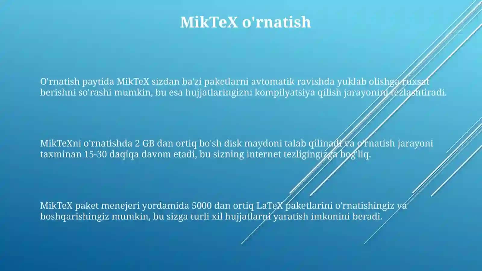 Kampyuterlarga LaTeX dasturini o'rnatish 3