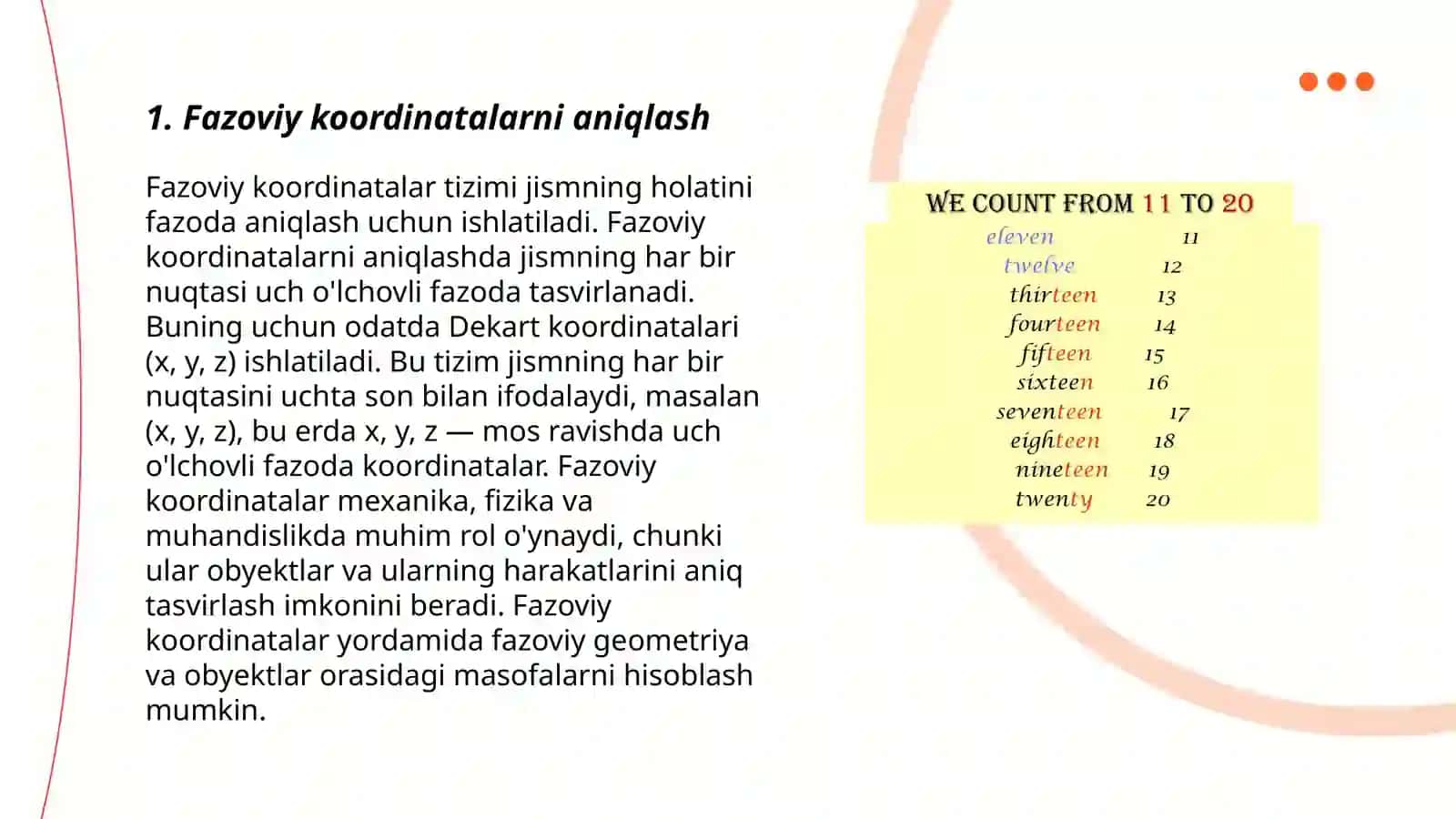 Bolalarga fazoda moʻljal olish 3