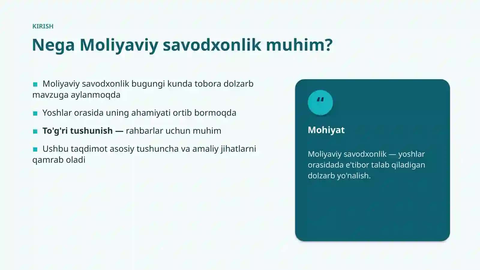 Moliyaviy savodxonlik 3