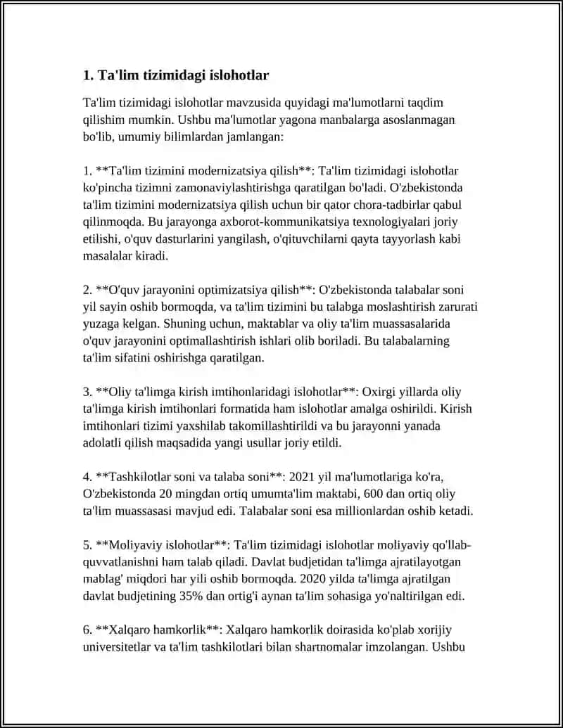 Ta'lim tizimidagi islohotlar 3