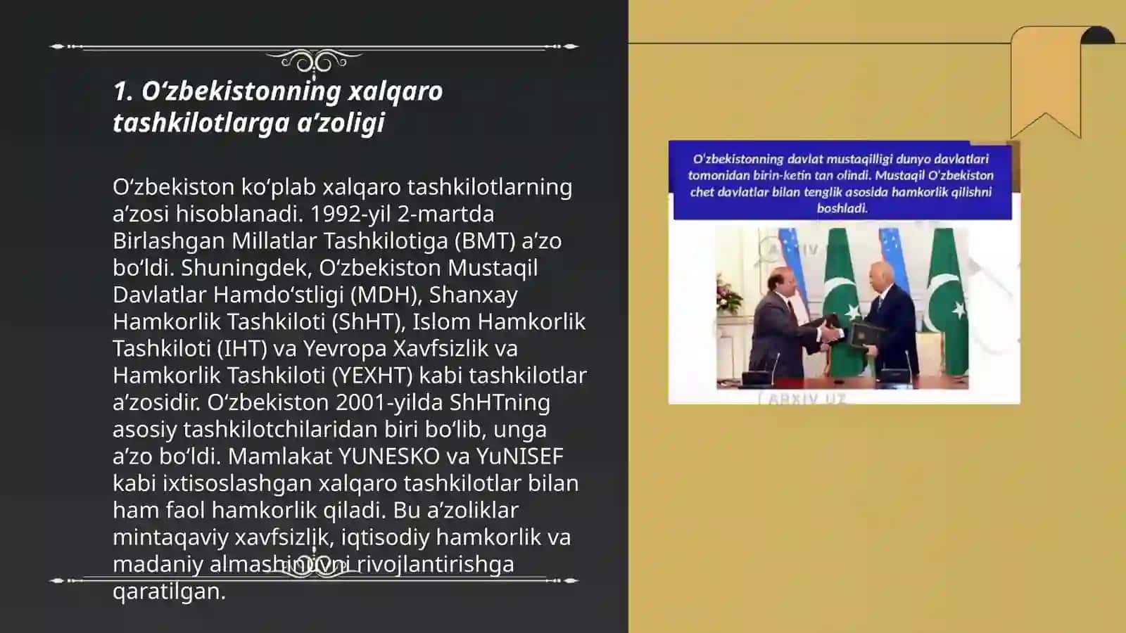 Oʻzbekistonning xalqaro tashkilotlarga aʼzoligi 3