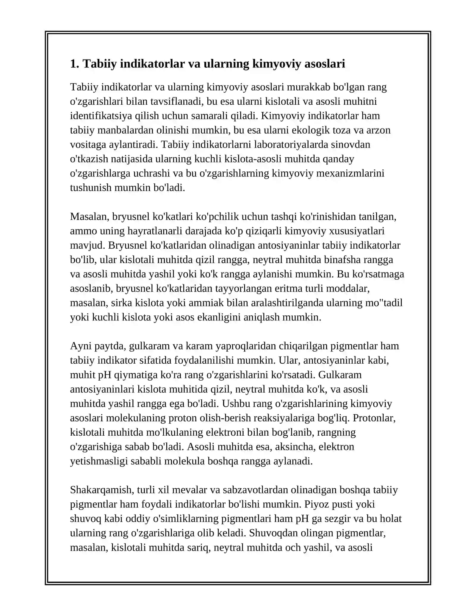 RANGLI TILLARDA KIMYO TABIIY INDEKATORLAR YORDAMIDA KISLOTA VA ASOSLARNI ANIQLASH 3