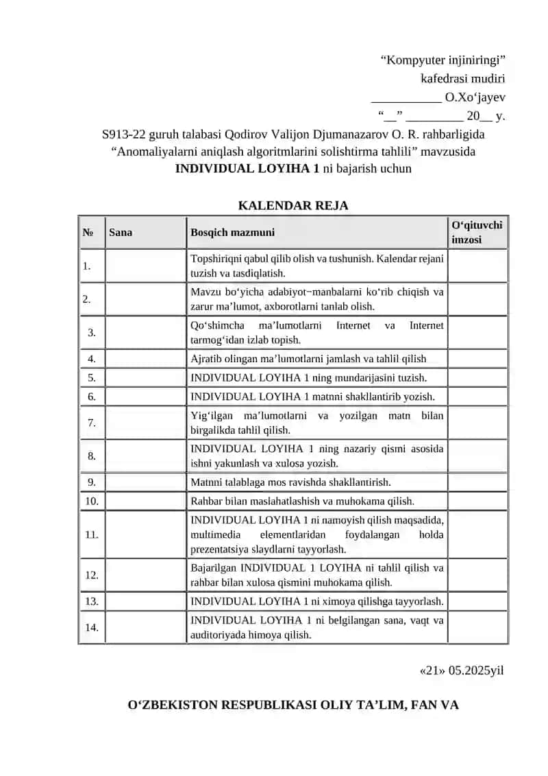 Anomaliyalarni aniqlash algoritmlarini solishtirma tahlili 3
