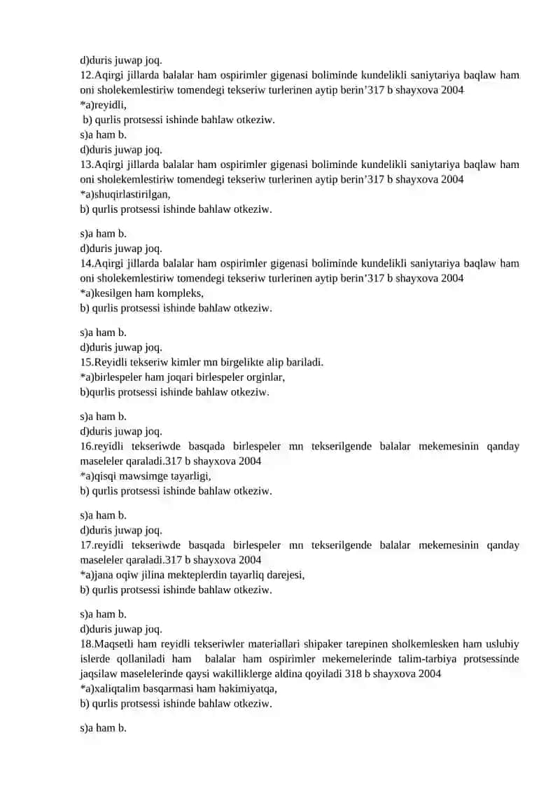 №24 Balalar ham ospirimler makemelerinde kundelikli sanitary bahlaw alip bariw usillari 3