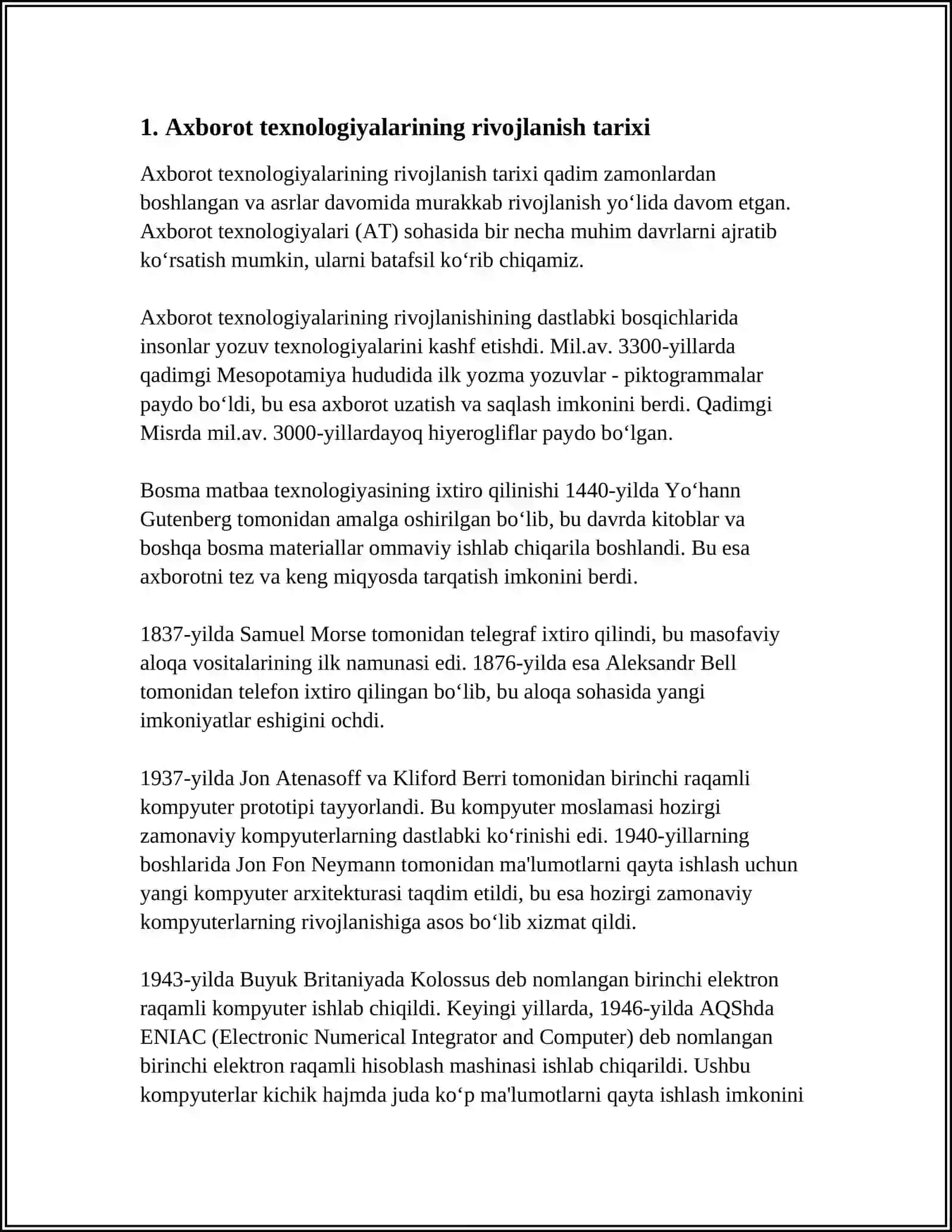 AXBOROT TEXNOLOGIYALARI EVOLUTSIYASI 3