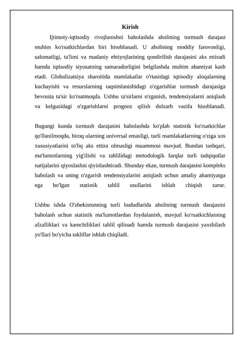 Aholi turmush darajasi statistikasi 3