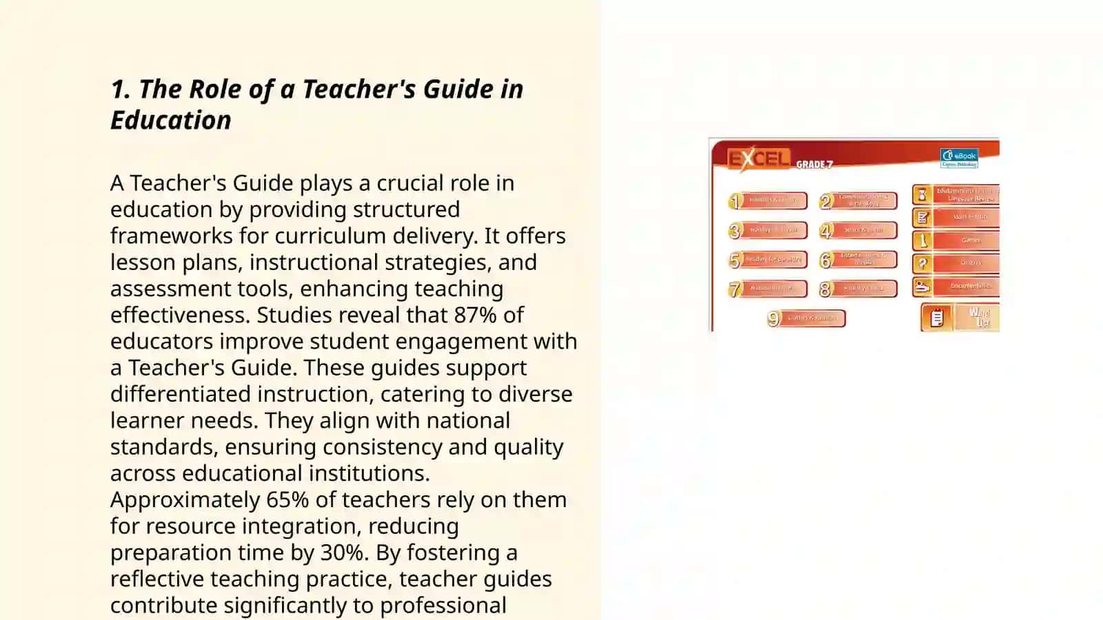 Creating a textbook section (teacher's guide and student workbook) 3