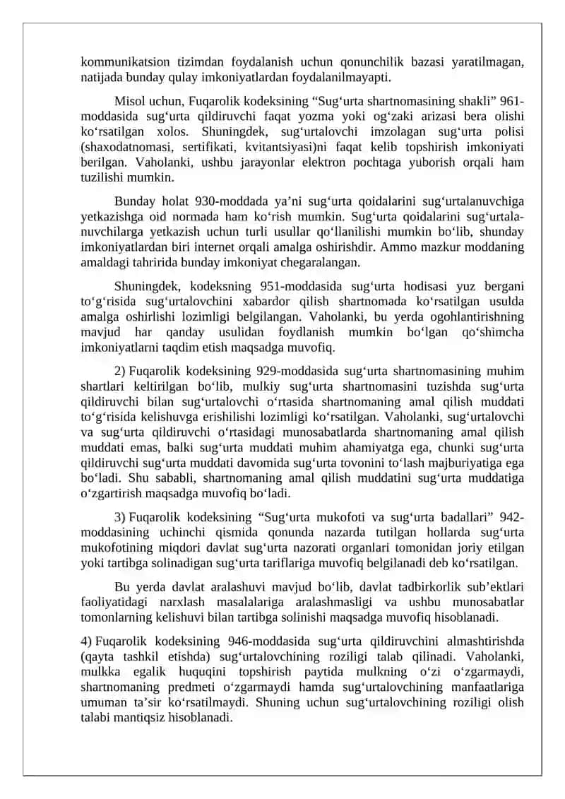 O’zbekistonda sug’urta xizmatlari bozori rivojlanishini davlat tomondan qo’llab-quvvatlanishi va uning o’ziga xos xususiyati’ 3