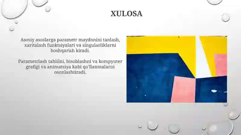 Geometrik figura va sirtlarning parametrlash asoslari 3