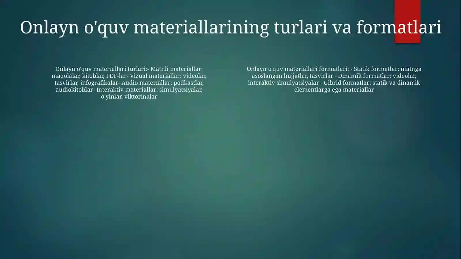 Internet Resurslaridagi OʻQuvMateriallariniTahlil 3