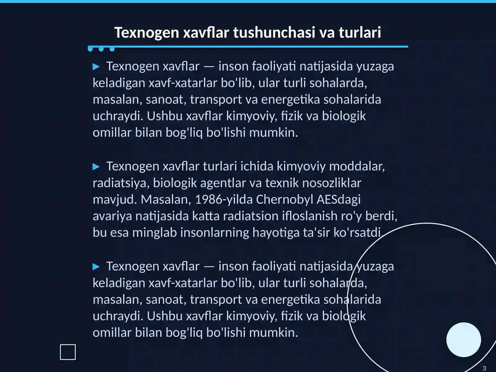 Texnogen xavflardan himoyalanish usullari 3