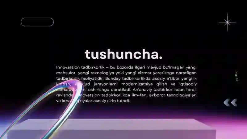 INNOVATSION TADBIRKORLIKNI RIVOJLANTIRISH VA UNI QO'LLAB-QUVVATLASH 3