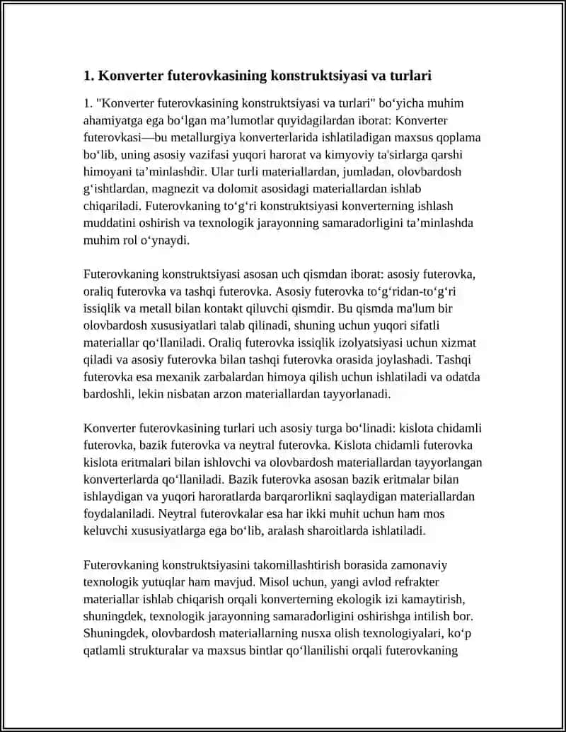 Konverter Futerovkasini Ta'mirlash 3