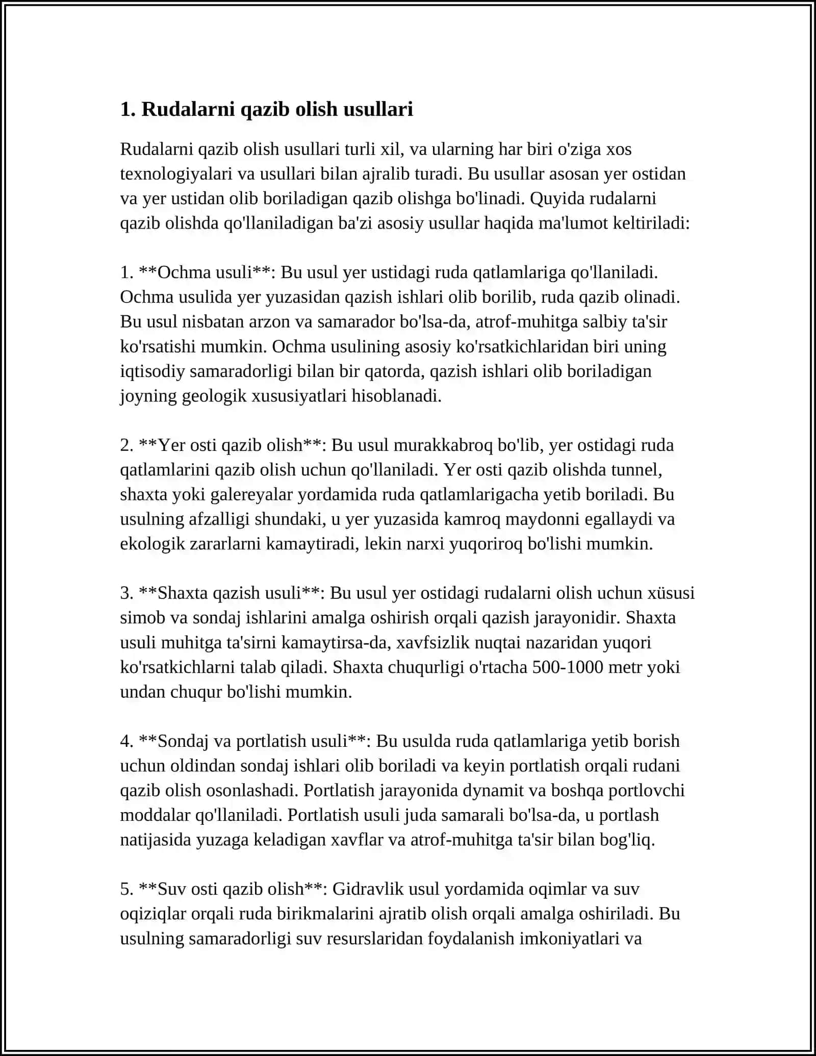 RUDALARDAN QORA METALLAR OLISH TEXNOLOGIYASI 3