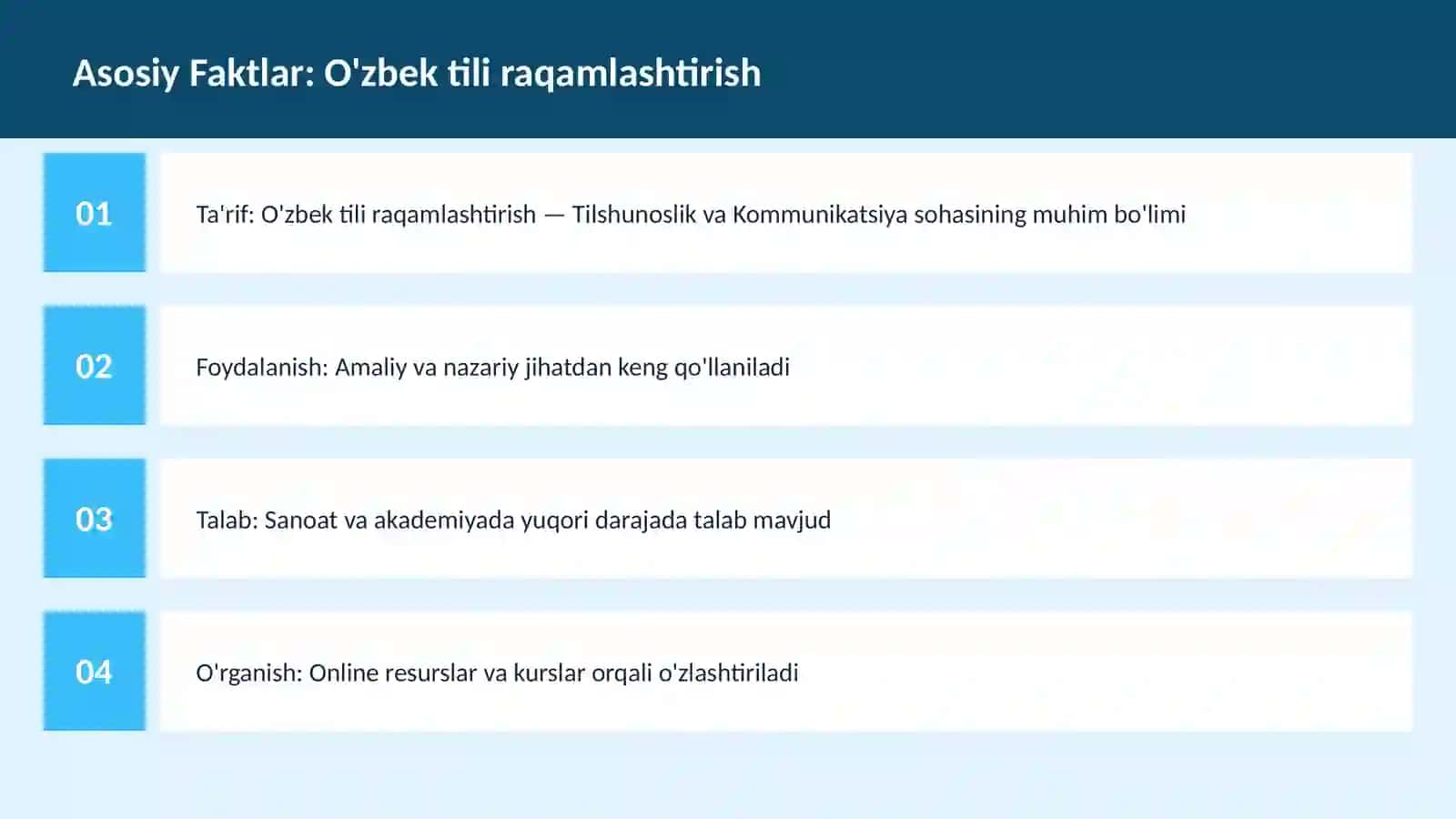 O'zbek tili raqamlashtirish 3