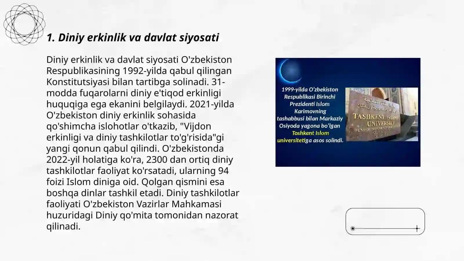 Oʻzbekistonda din va diniy tashkilotlar munosabat 3