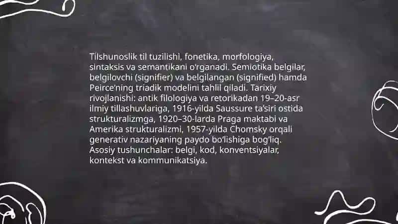 Tilshunoslik va semiotika 3