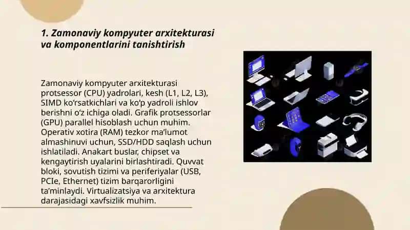 Zamonaviy kompyuter texnik qurilmalari bilan ishlash 3
