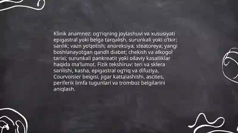 Oshqozon osti bezi o‘smasida o'tkaziladigan diagnostik tekshiruv usullari 3
