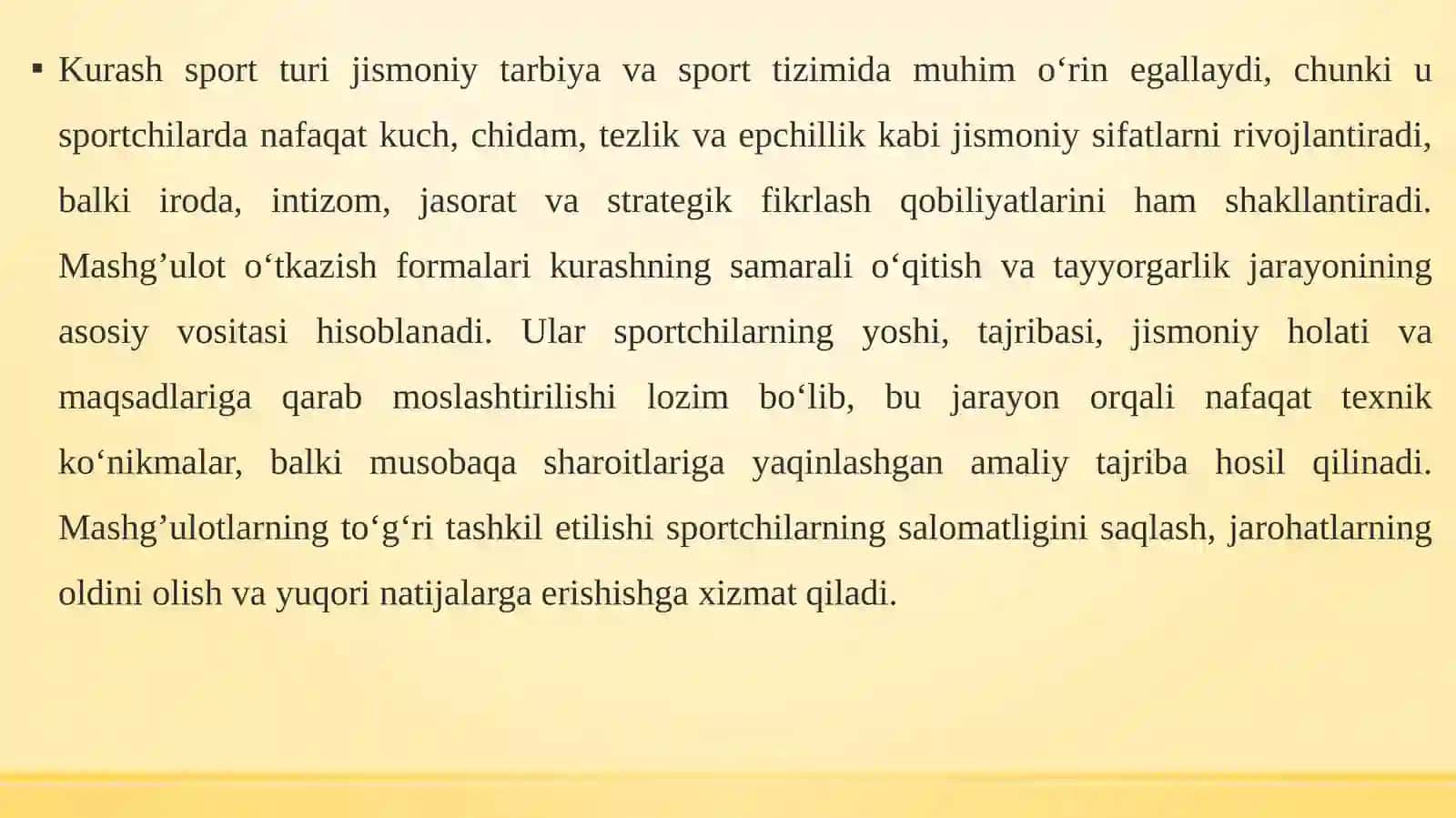 Kurash mashg‘ulotlarini o‘tish formalari 3